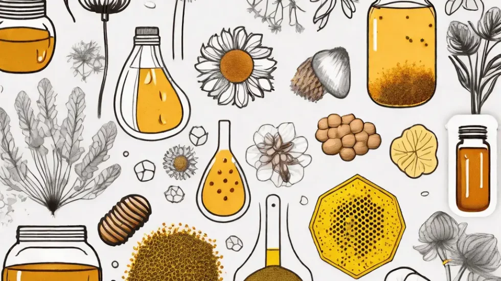 A variety of natural supplements like honey